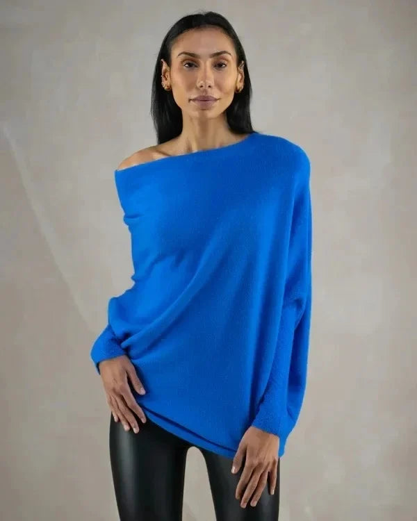 50% RABATT | Asymmetrisch drapierter Pullover