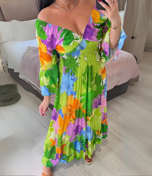 Elegantes geblümtes Sommerkleid für Frauen