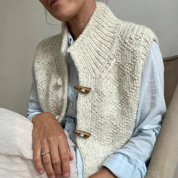 EVY - Elegante Strickjacke mit Knopfleiste aus Wolle