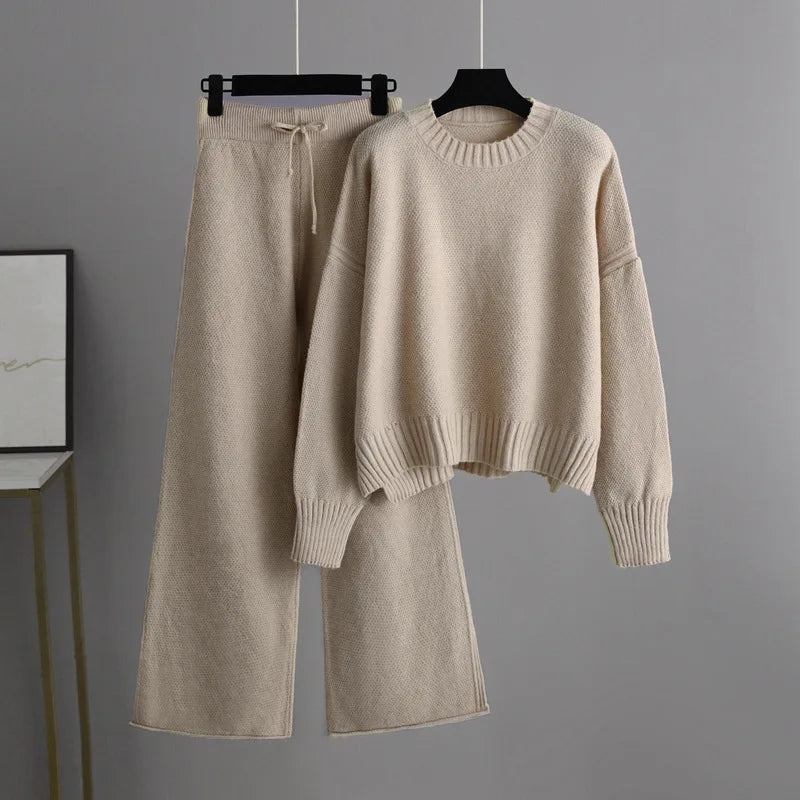 ELLIE | Bequemer Oversized-Pullover & weite Strickhosen