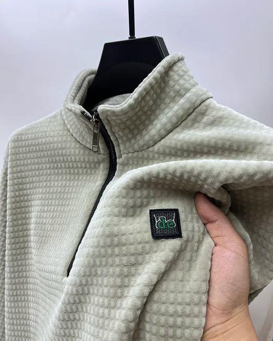 ABIMAEL | Premium Alpaka-Fleece-Pullover mit halbem Reißverschluss