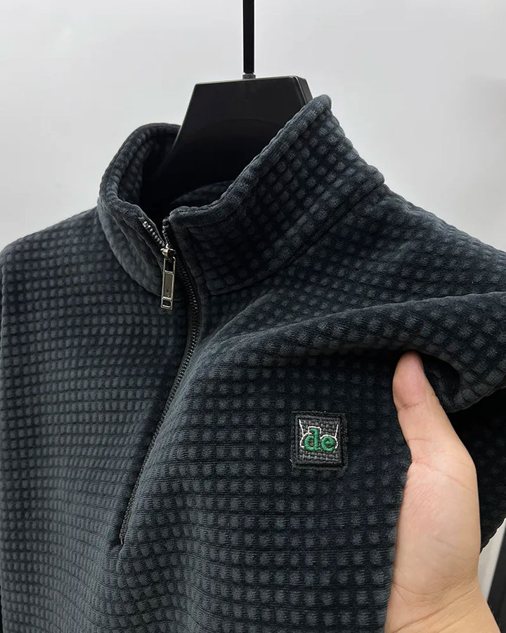 50% RABATT | Premium Alpaka-Fleece-Pullover mit halbem Reißverschluss