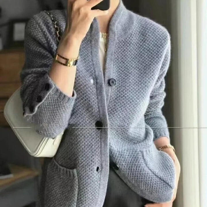 50% RABATT | Dicke Pulloverjacke aus Kaschmirwolle für Damen